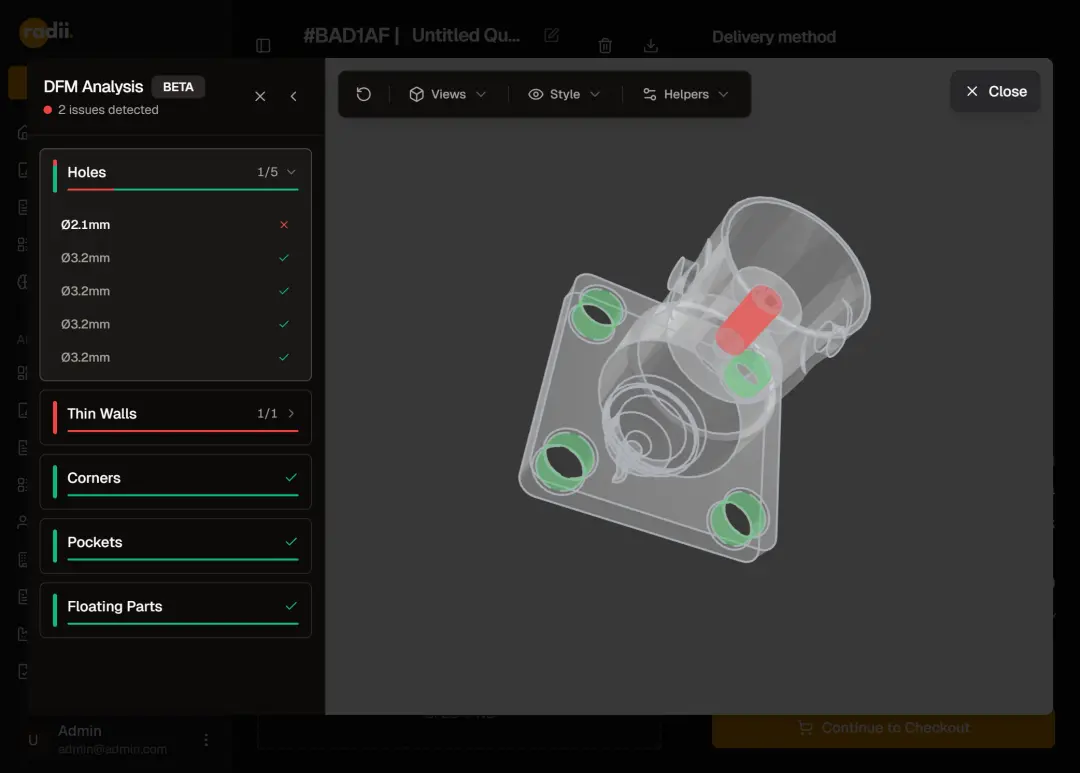 radii. instant quoting platform