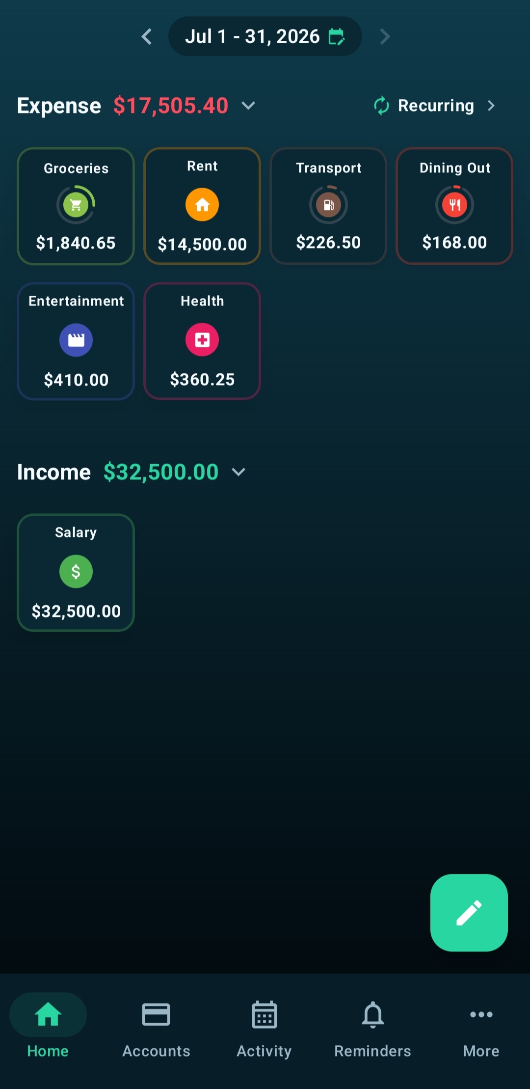 Minley Budget App + MCP Server